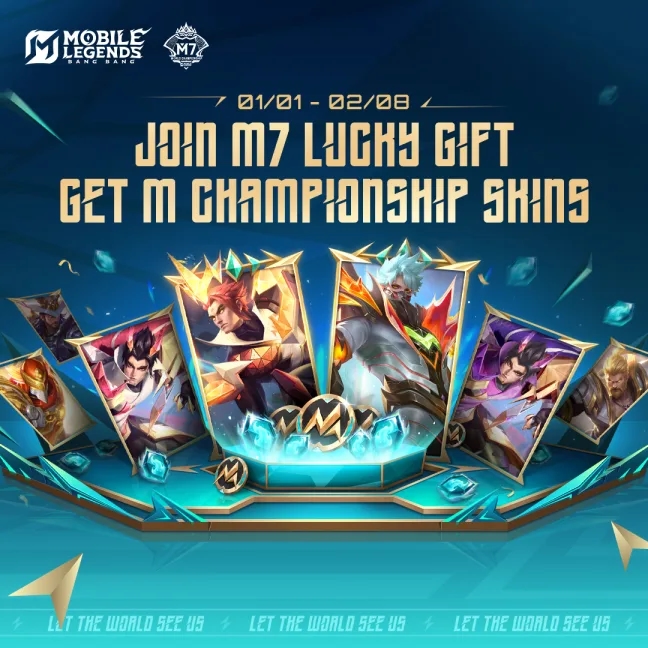 M7 Lucky Gift MLBB Resmi Hadir! Kesempatan Langka Dapat Skin Juara Dunia & Painted Skin Eksklusif