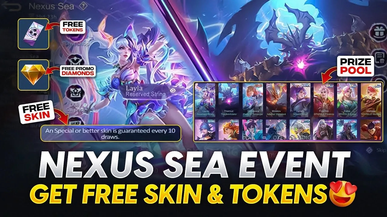 Event MLBB x Nexus SEA Phase 1: Jadwal Lengkap, Skin Keren Layla & Thamuz, dan Tips Hemat Ala MatchaShop!
