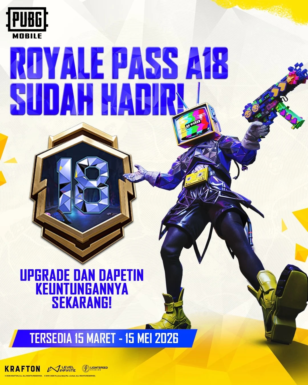 Royale Pass Ace 18 PUBG Mobile Resmi Hadir: Banyak Outfit dan Skin Senjata Keren Menanti!