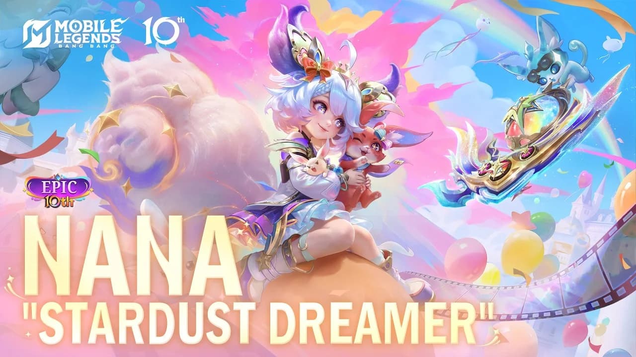 Nana Stardust Dreamer Resmi Jadi Skin Eksklusif MLBB 10th Anniversary, Bisa Didapat Gratis Mulai September!