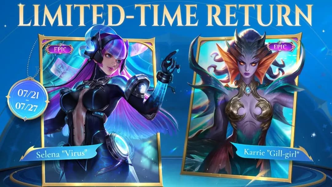 Skin Selena Virus dan Karrie Gill-girl Resmi Kembali! Buruan Beli Sebelum Hilang dari Shop Mobile Legends
