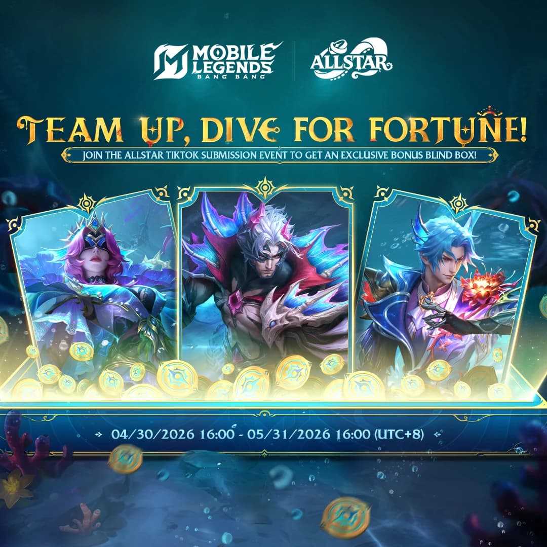 Event ALLSTAR MLBB: Tidal Treasure Hunt Dimulai! Kumpulkan Kartu & Raih Hadiah Eksklusif