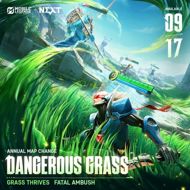 Project NEXT 2025: Teaser Annual Map Change “Dangerous Grass”, Semak Baru Hadirkan Strategi Mengejutkan!