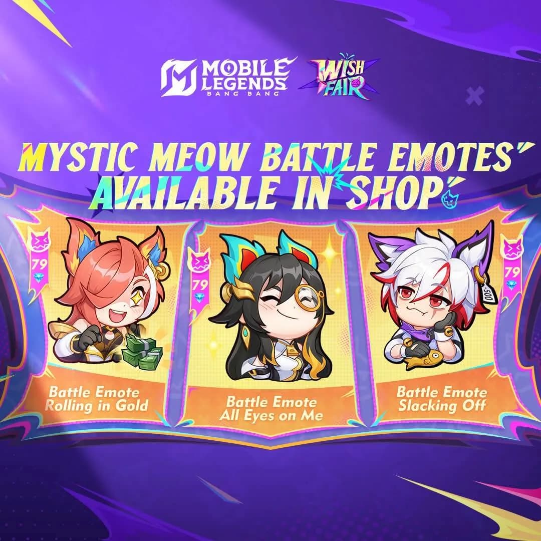 Mobile Legends Hadirkan Battle Emote Gratis “Trippings” dan Mystic Meow Battle Emotes di Shop