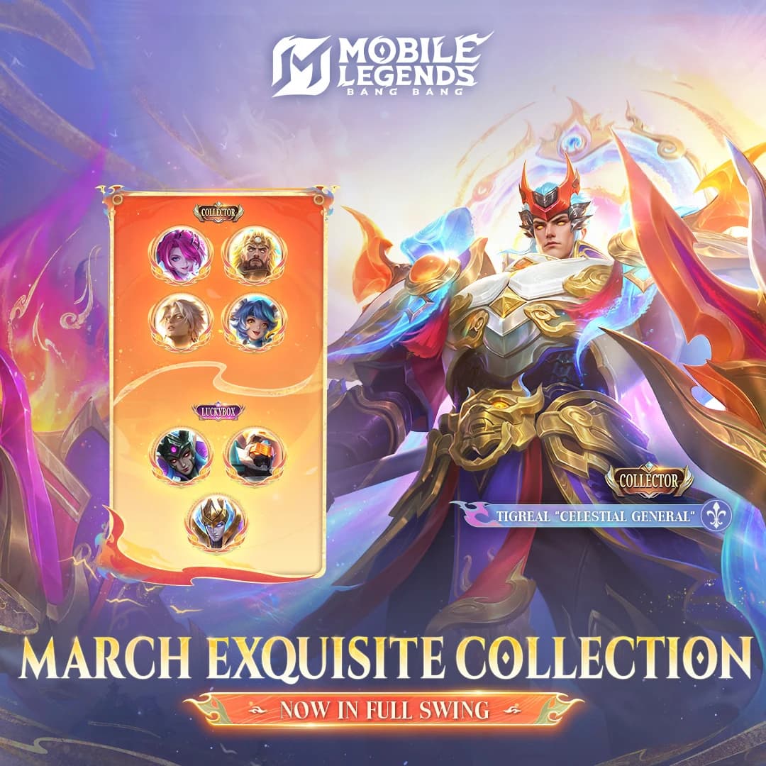 Event Exquisite Collection MLBB Maret 2026 Resmi Dimulai: Diskon Besar & Skin Collector Tigreal Hadir!