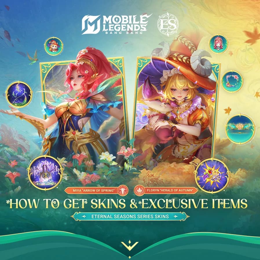 Eternal Seasons MLBB Resmi Hadir! Dapatkan Skin Miya “Arrow of Spring” & Floryn “Herald of Autumn” Sekarang Juga