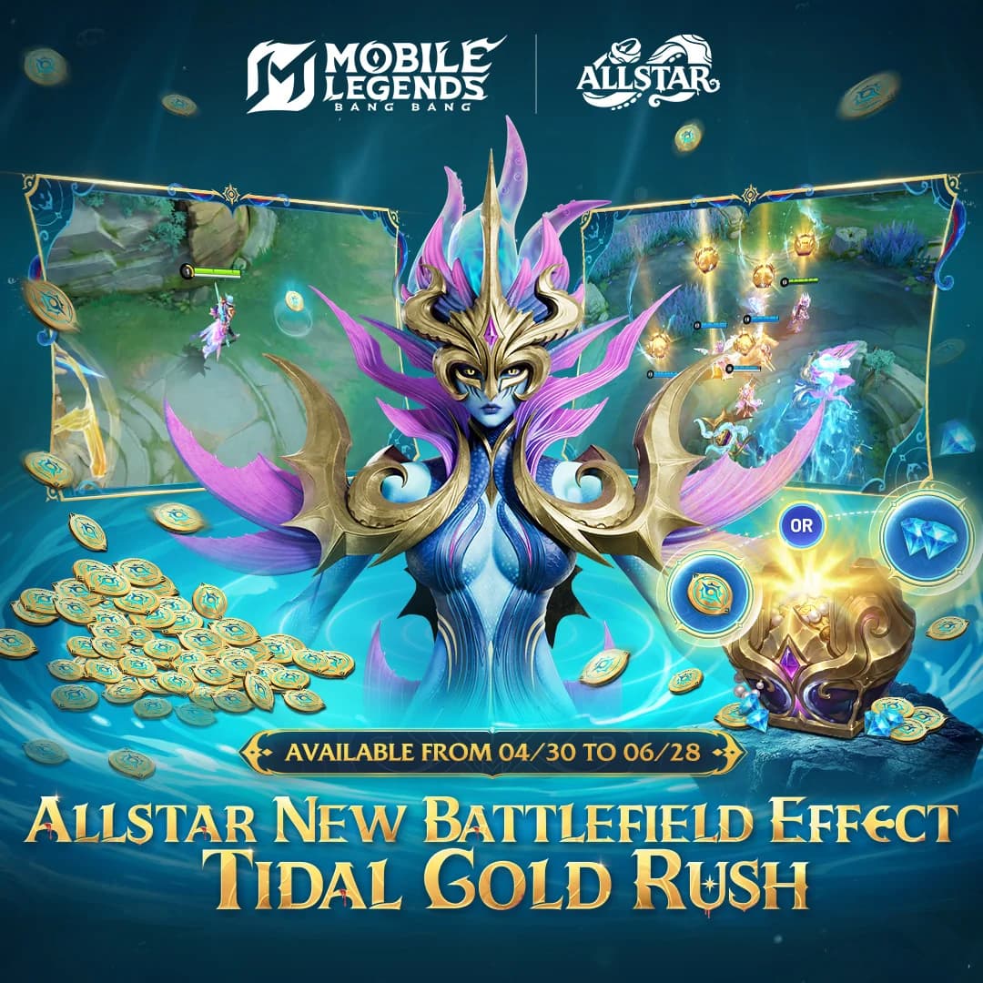 Tidal Gold Rush MLBB Hadir! Farming Gold & Diamond Makin Gampang di Event ALLSTAR