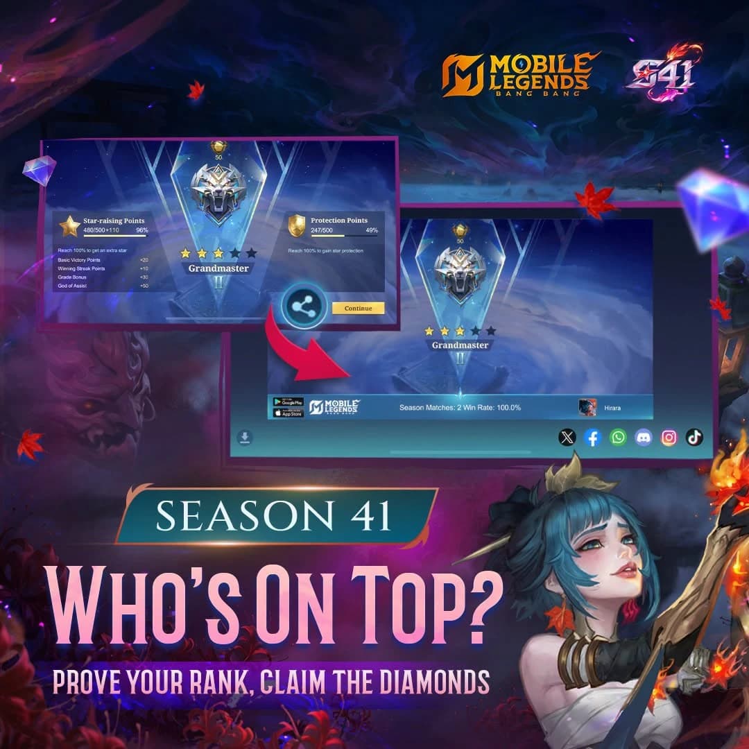 Event MLBB S41 Bagi-Bagi 5.000 Diamond Gratis! Saatnya Pamer Rank dan Jadi Sultan Mobile Legends