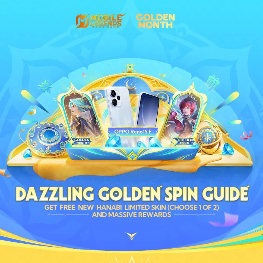 Dazzling Golden Spin MLBB Resmi Dimulai! Dapatkan Skin Hanabi Limited & Hadiah Grand Prize Gratis