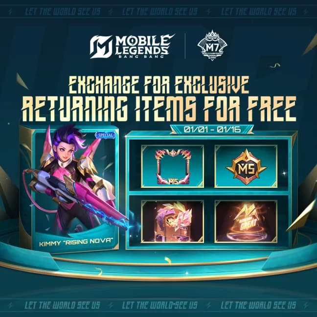 Event M7 World Championship Hadirkan M5 Resources Encore: Raih Skin Kimmy “Rising Nova” Gratis!