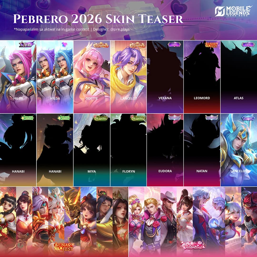 Bocoran Skin MLBB Februari Terbaru! Siap-Siap Top Up Diamond untuk Koleksi Skin Eksklusif
