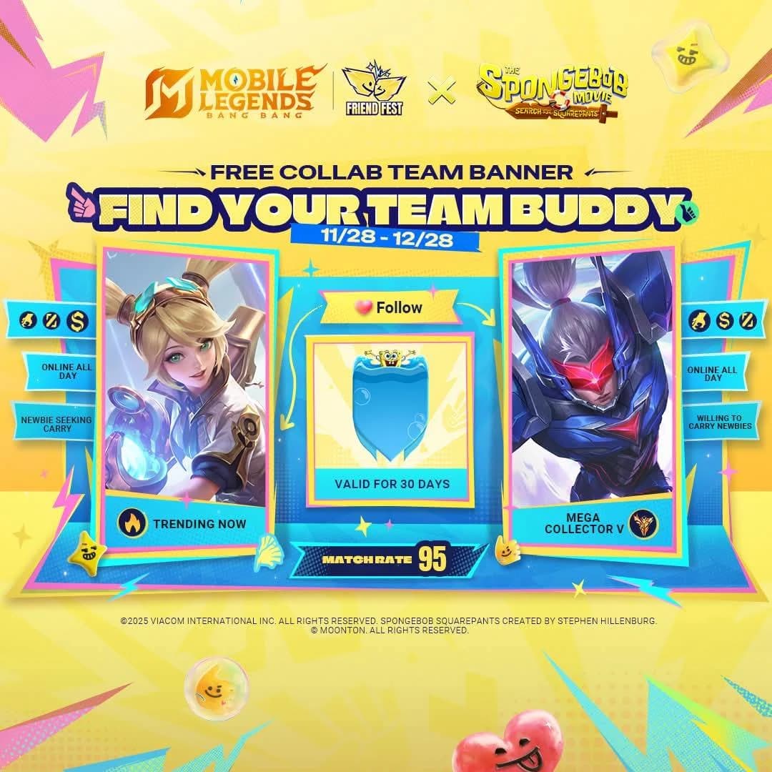 Event “Find Your Team Buddy” MLBB Desember 2025 – Temukan Teman Mabar Terbaik & Raih Banyak Hadiah!