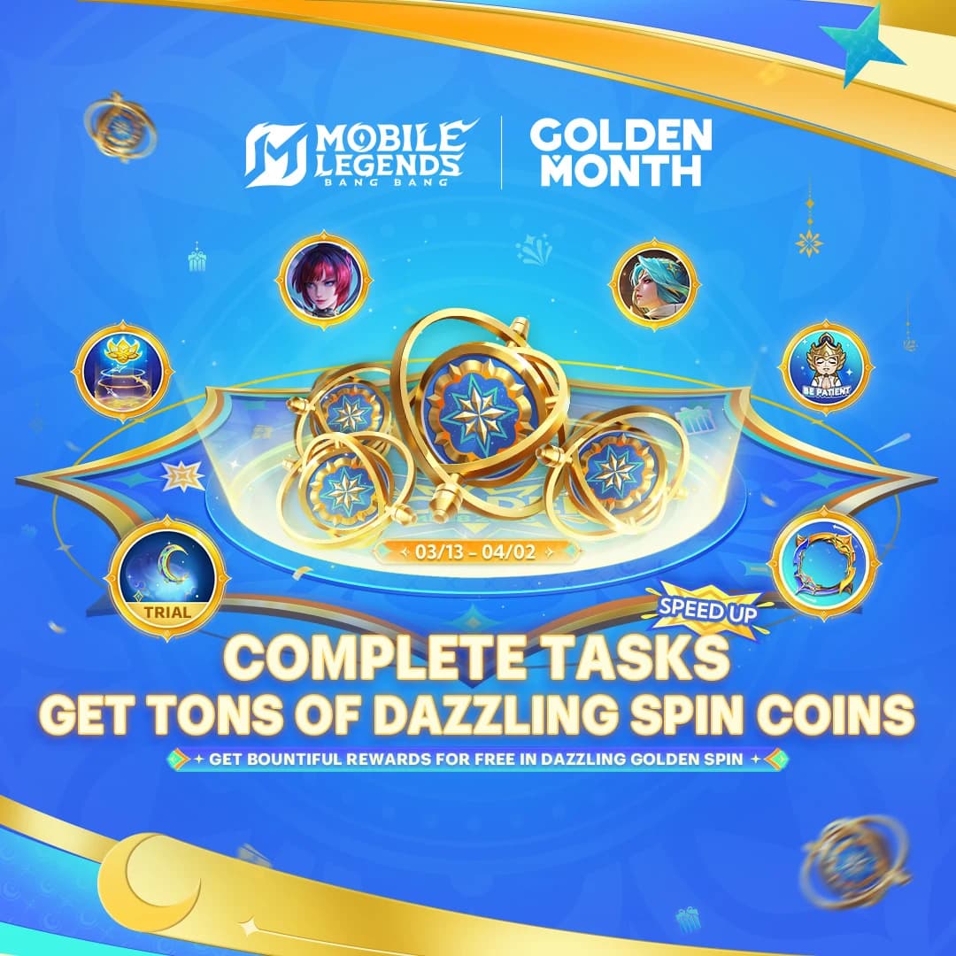 Event Dazzling Golden Spin MLBB: Dapatkan Skin Hanabi Gratis dan Berbagai Hadiah Menarik!