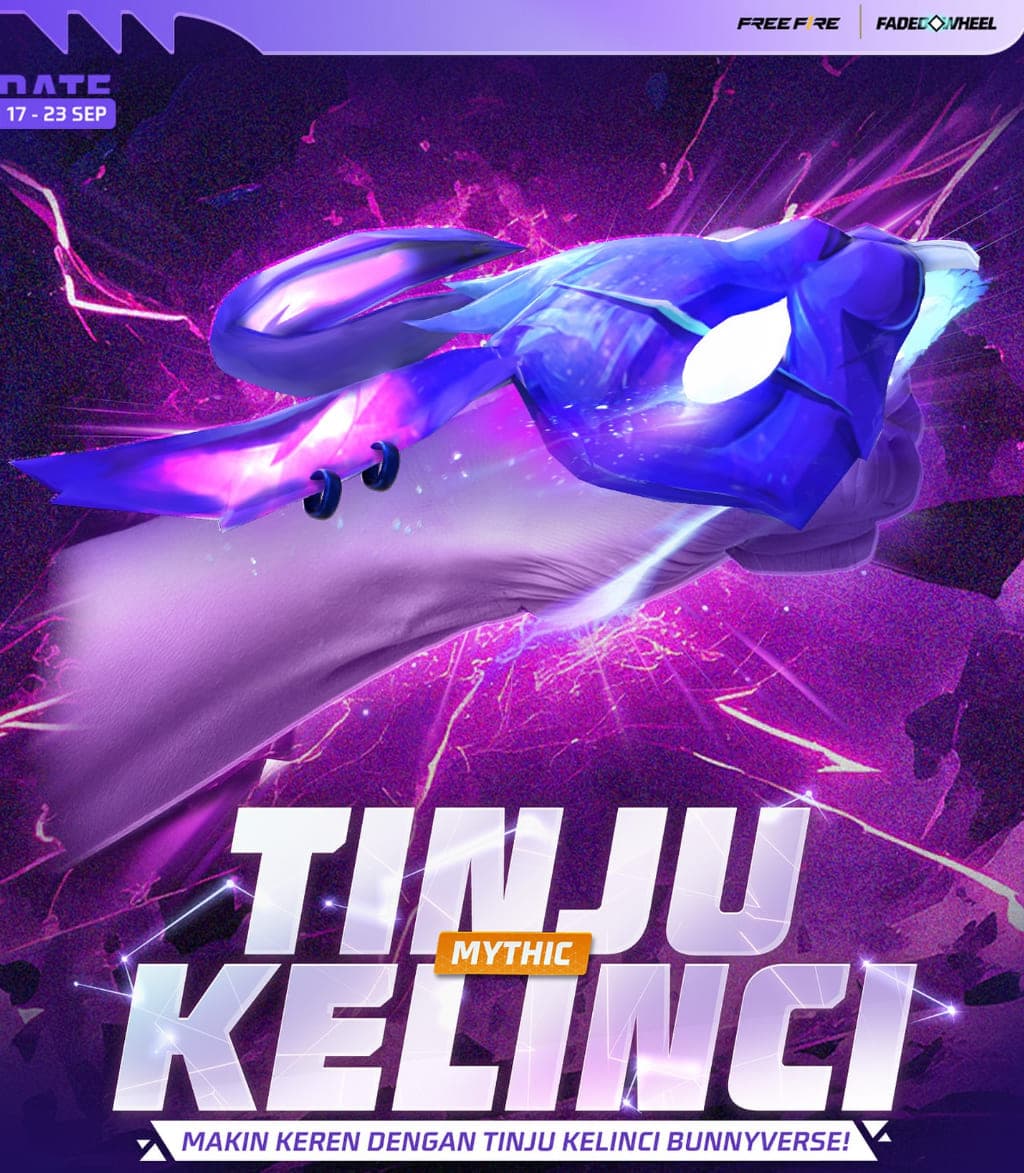 Cara Mendapatkan Tinju Kelinci Mythic di Free Fire, Hanya Tersedia 17–23 September!