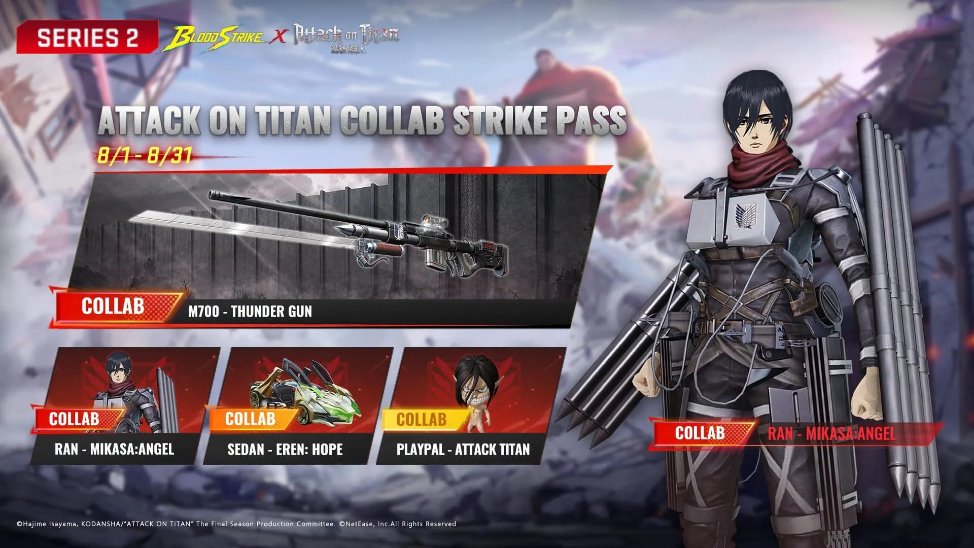 Blood Strike x Attack on Titan Resmi Hadir! Strike Pass Mikasa Rilis 1 Agustus, Wajib Dimiliki Penggemar AoT