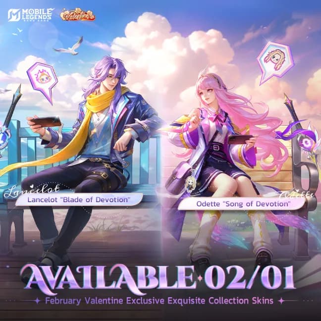 Skin Valentine 2026 Mobile Legends Resmi Diumumkan! Odette & Lancelot Hadir dalam Exquisite Collection