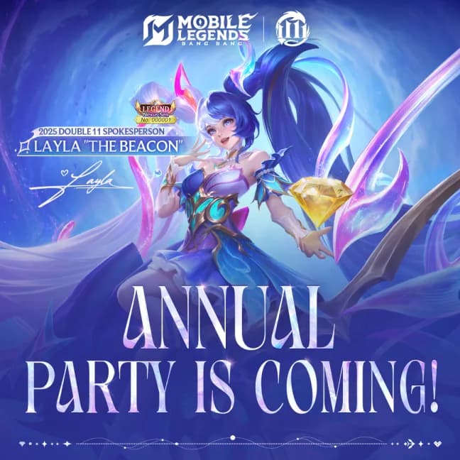Mobile Legends Umumkan Layla “The Beacon” Sebagai Spokesperson Resmi Double 11 2025 – Siap Hadirkan Diskon dan Bonus Super Besar!