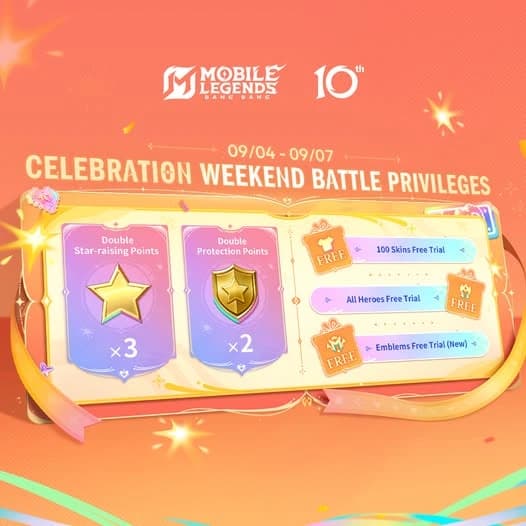 Push Rank Makin Untung! MLBB Anniversary Beri Bonus Star dan Protection Point