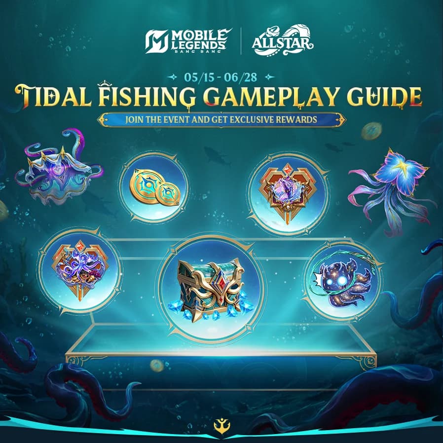 Event ALLSTAR Tidal Fishing MLBB Resmi Dimulai! Kesempatan Dapat Skin Yu Zhong Gratis dan 1000 Diamond Menanti
