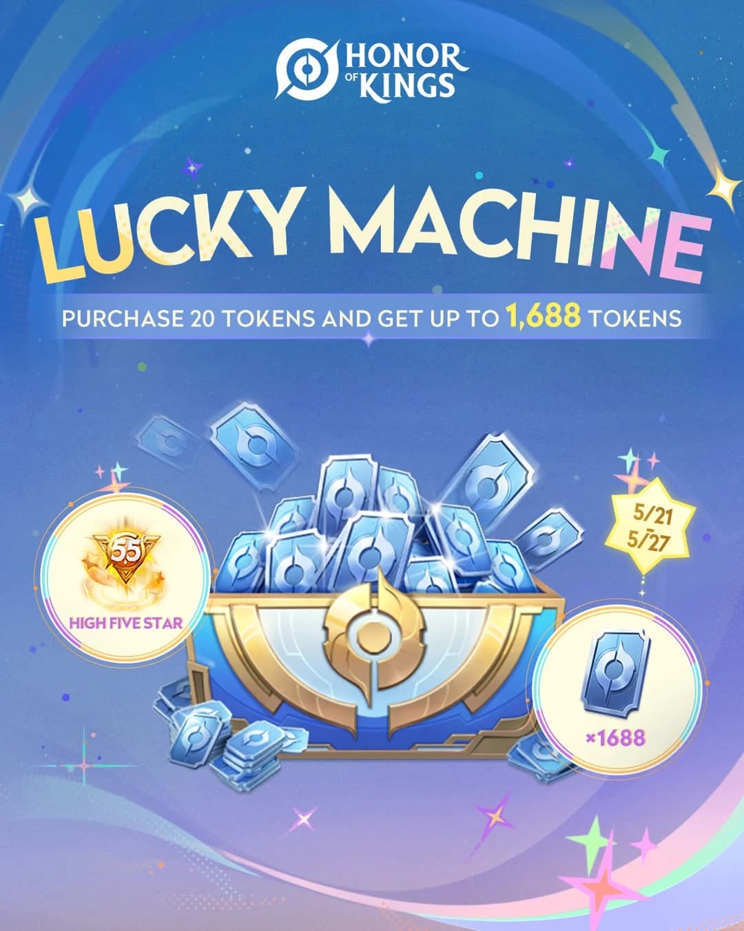 Lucky Machine Honor of Kings Kembali Hadir! Kesempatan Menang Hingga 1.688 Tokens Menanti Para Player
