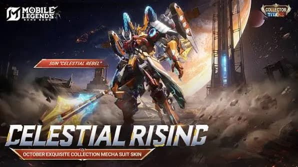 Skin Sun Celestial Rebel MLBB: Mecha Raksasa Terbaru Tema Titans Hadir 1 Oktober 2026