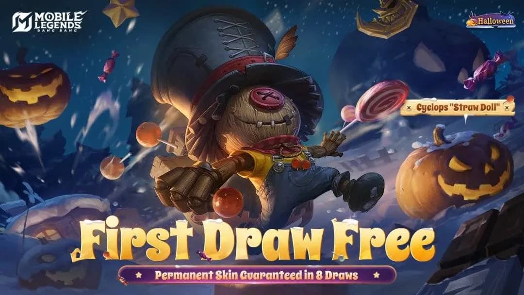 Event Halloween Mobile Legends: Skin Cyclops “Straw Doll” Kembali! Dapatkan Gratis di Draw Pertama, Dijamin Permanen di 8 Kali Undian