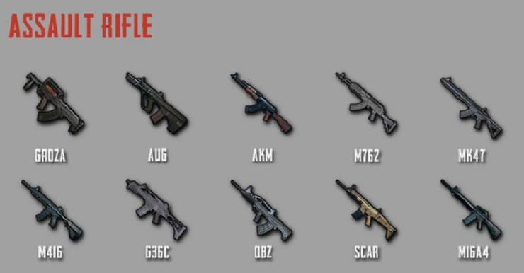 Top AR PUBG Mobile 2025 – M416, AKM, Beryl, Scar-L, dan AUG A3