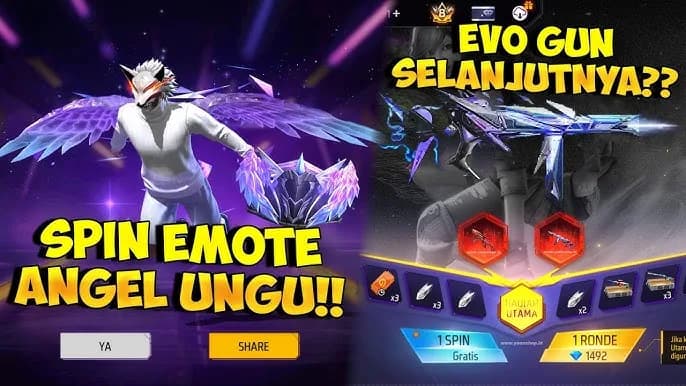 Emote Sayap Ungu Free Fire Resmi Hadir! Emote Terbang Keren yang Bisa Dipakai Sambil Bergerak