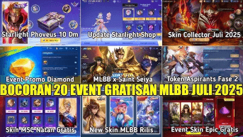 RAIH SEMUA HADIAH EVENT JULI MLBB! Top Up Murah di MatchaShop, Skin Langka Jadi Milikmu!