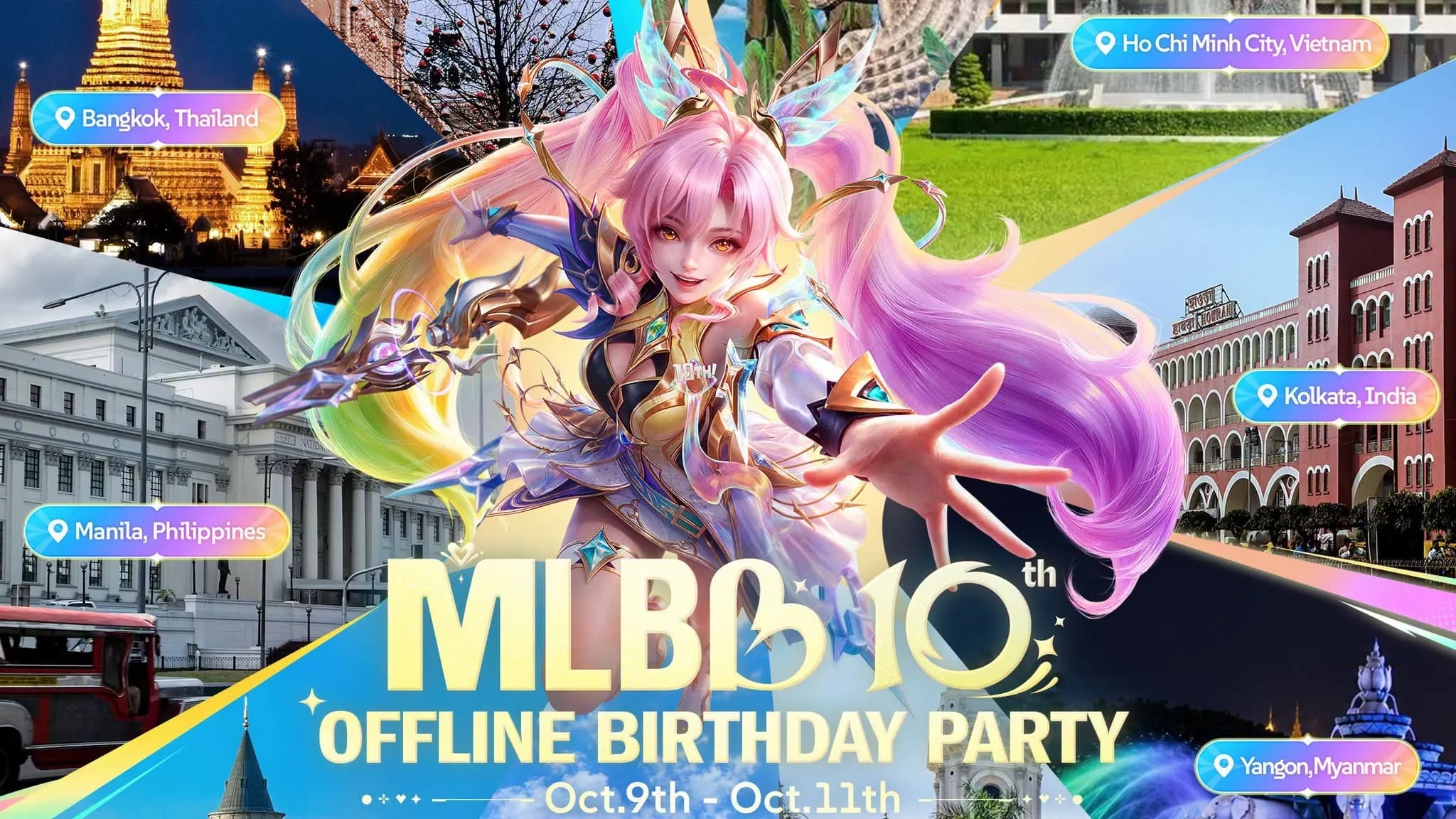MLBB 10th Birthday Offline Party Digelar 9–11 Oktober di 10 Kota Dunia