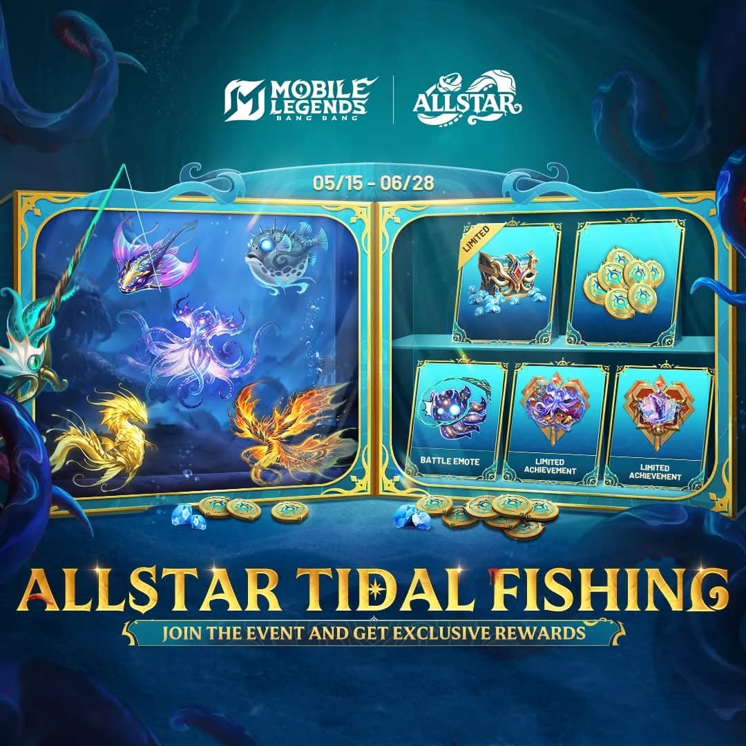 Event Tidal Fishing MLBB Lagi Viral! Kesempatan Dapat 1000 Diamond Gratis dan Battle Emote Langka