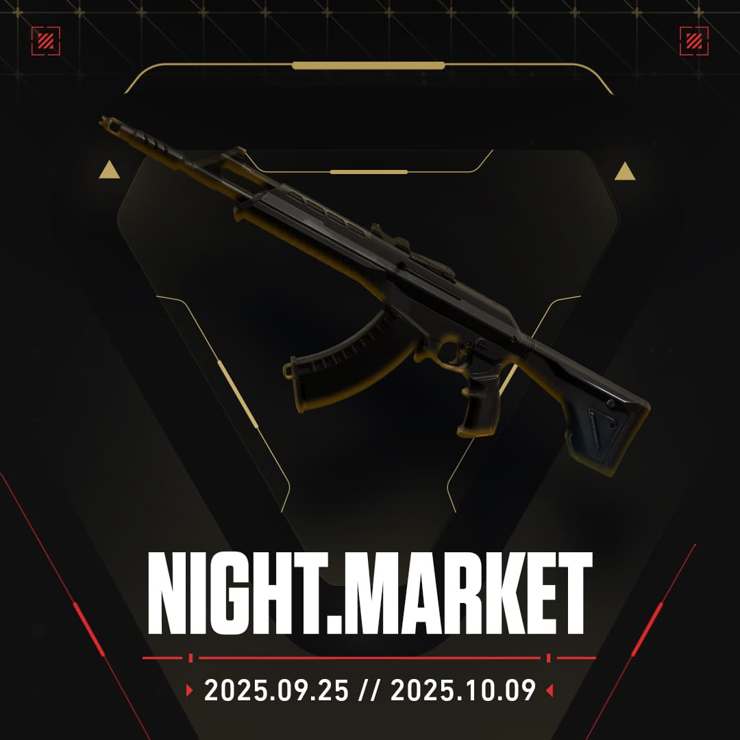 Night Market Valorant 25 Sept – 9 Okt 2025 hadir dengan diskon skin premium