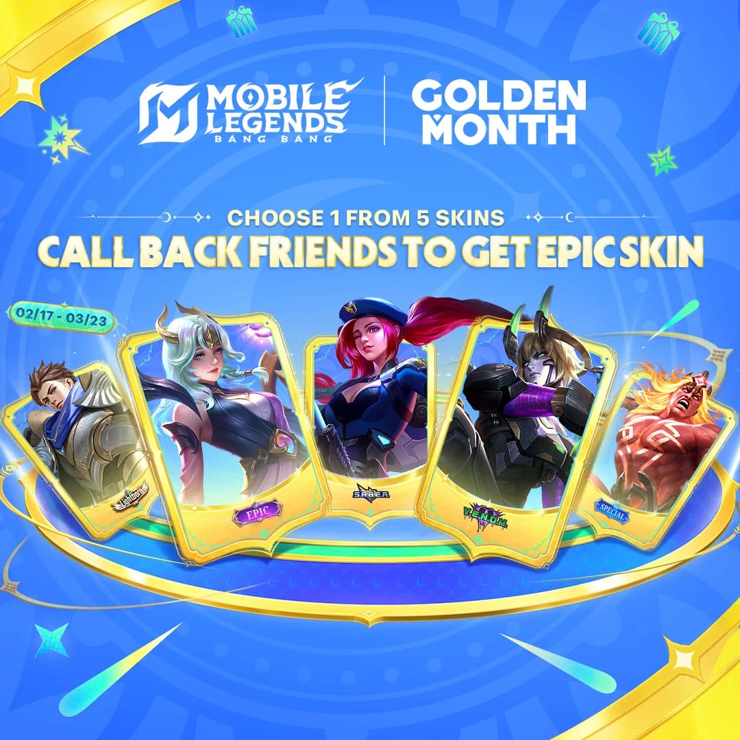 Event Callback MLBB: Ajak Teman Lama & Dapatkan 1 Epic Skin Gratis Pilihanmu!