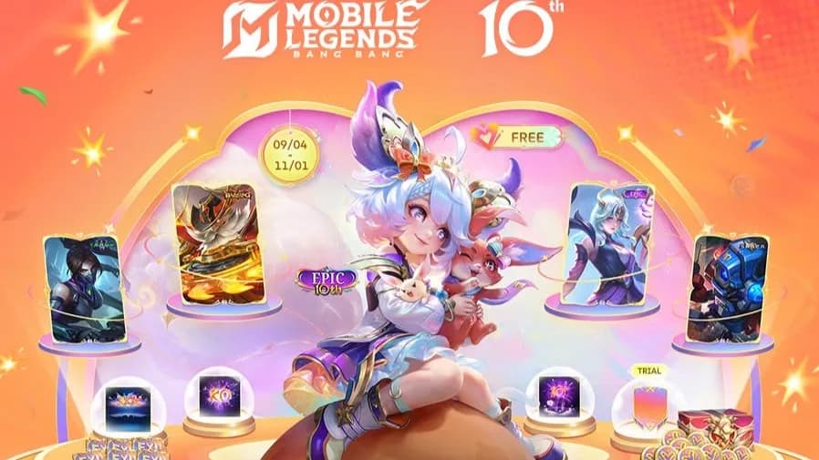 MLBB 10th Anniversary Resmi Dimulai 4 September! Gratis Skin Nana Stardust Dreamer dan Banyak Hadiah Eksklusif