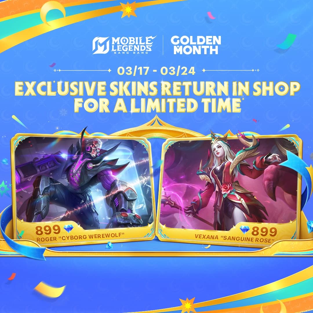 Skin Eksklusif Vexana & Roger Kembali ke Shop MLBB: Kesempatan Terbatas Jangan Sampai Terlewat!