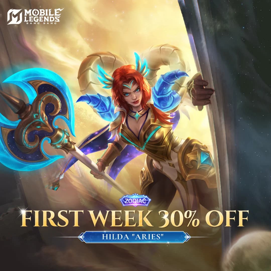 Skin Hilda “Aries” Kembali di MLBB: Diskon 30% di Minggu Pertama, Jangan Sampai Terlewat!