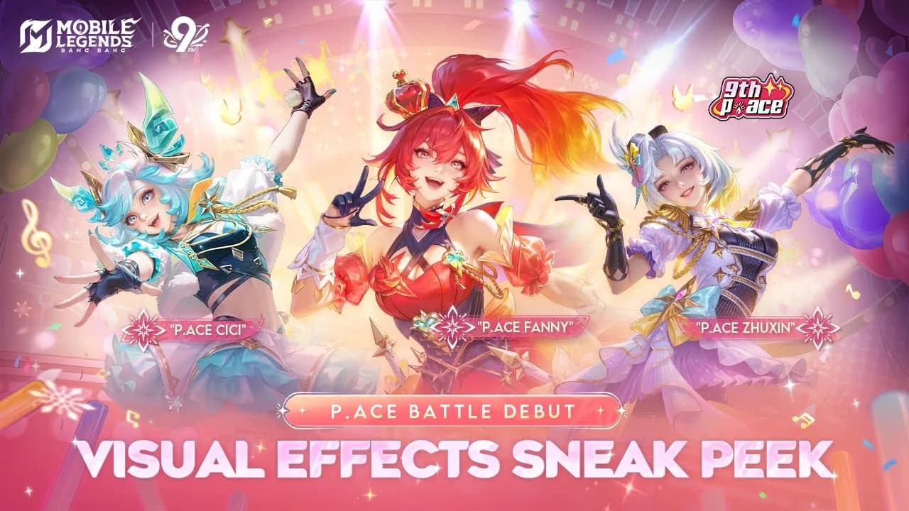 MLBB 9th Anniversary Hadirkan Skin Girl Group P.ACE! Fanny, Zhuxin, dan Cici Siap Mengguncang Land of Dawn