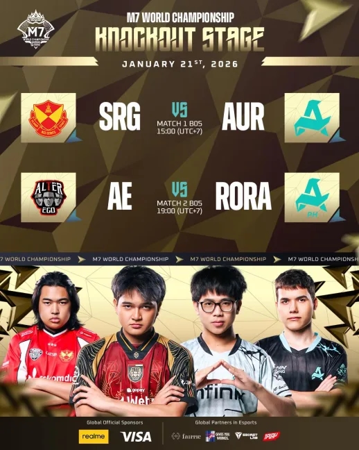 Jadwal M7 World Championship Knockout Stage Day 2: Duel Panas Tim Elit Dunia di Tennis Indoor Stadium