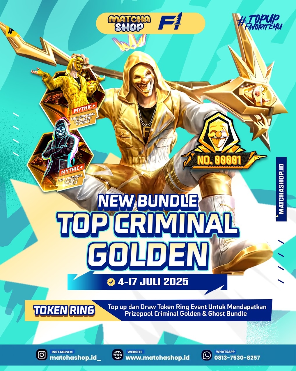 No.00001?! Bundle Top Criminal Golden Bikin Semua Survivor Iri!