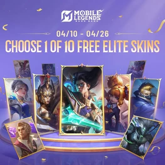 Event MLBB Gratis Skin Elite! Pilih 1 dari 10 Skin Keren Tanpa Top Up
