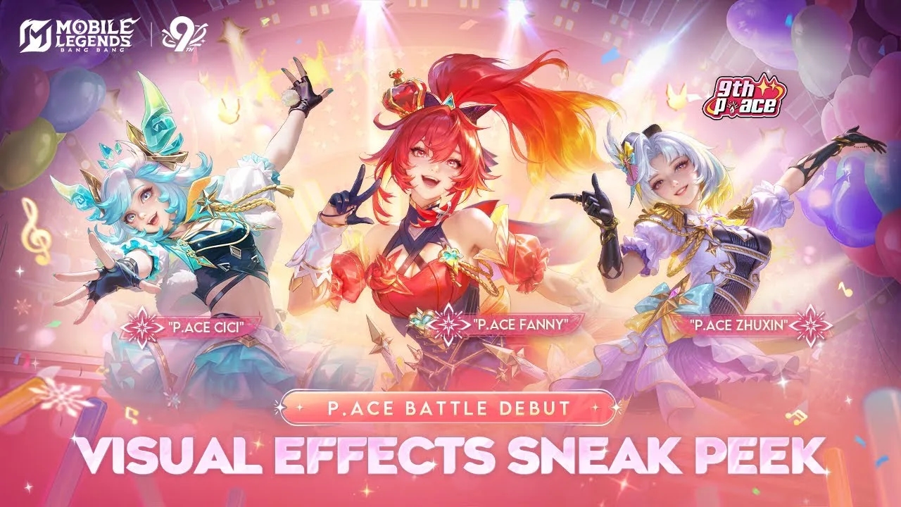 MLBB 9th Anniversary Hadirkan Skin Girl Group P.ACE! Fanny, Zhuxin, dan Cici Siap Mengguncang Land of Dawn